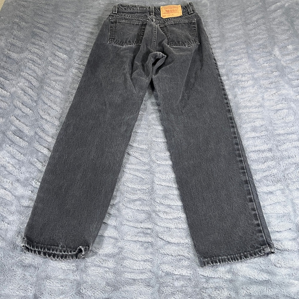 Vintage Levis 560 Loose Fit Straight Leg Jeans Black Made in USA 90s Womens 3 S - Picture 3 of 8
